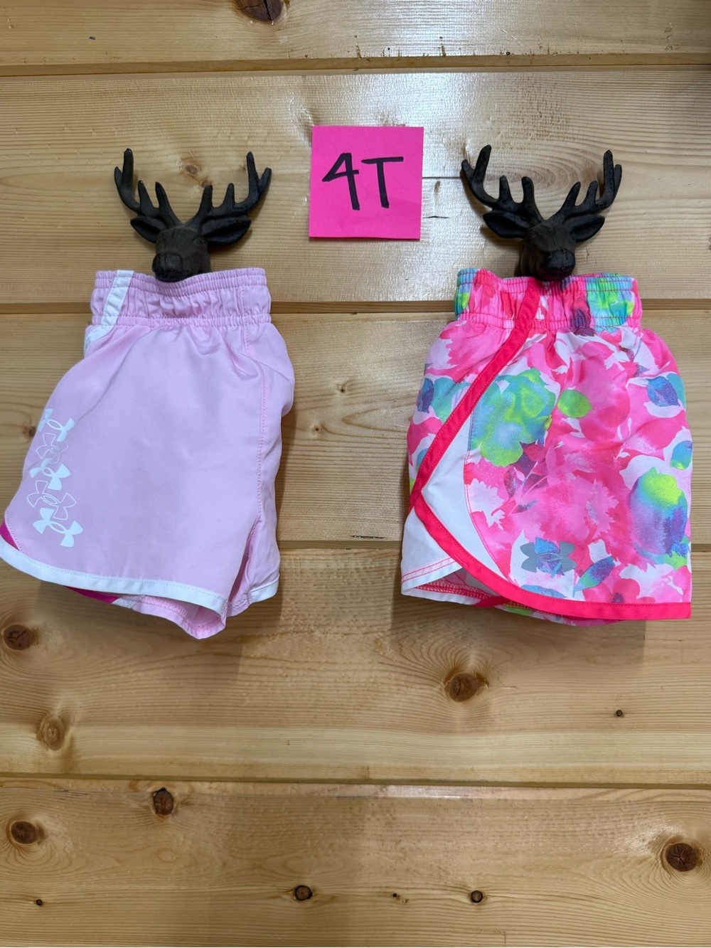 Under Armour Girls' Pink Athletic Shorts & Floral Skort - 4T